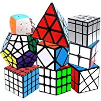 Coolzon Cubo de Velocidad Puzzle Cubes Speed Cube- Juego de Puzzle para Niños Adultos (Paquete de 9)